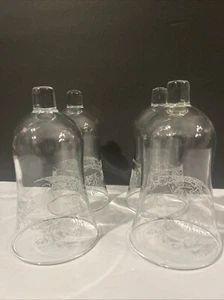 Set Of 4 Home Interior Clear Glass Votive Candle Holder VTG Sleigh Ride Sconce - Picture 1 of 18
