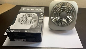 TREVA Portable Fan, 2 Speeds, Blade Dia - 5" FD05805, White - Picture 1 of 3