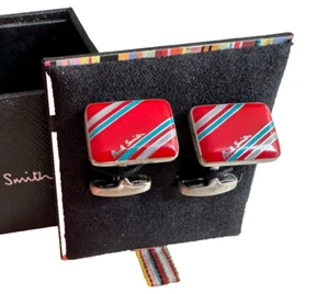 Paul Smith Cufflinks Red candy bar stripe cufflinks - Picture 1 of 5