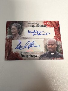 Topps 2016 Walking Dead Survival Box Melissa McBride Carol/Gabe Dual Auto 52/97