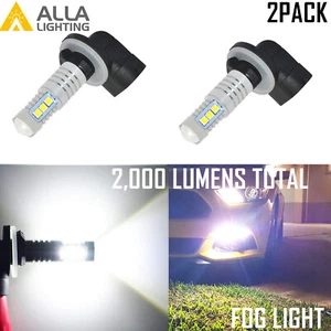 Alla Lighting Xenon White 881 Fog Light Bulb Driving Lamp led Foglights for Cars - Picture 1 of 8