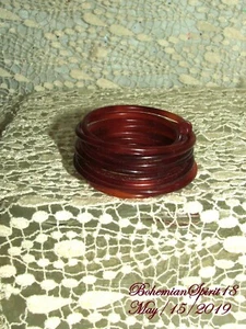Vintage Awesome TORTOISE LUCITE Plastic COIL Multi layers Bracelet - Picture 1 of 6