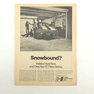 VTG 1969 Camaro Snowbound Advertising Print Ad Promo Art Garage Muscle Car Scene - Picture 1 of 6