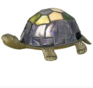 Quoizel Tiffany Styled TURTLE Stained Glass Lamp Light TFX849Y New - Picture 1 of 6