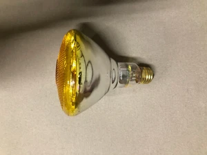 Case of 12 HALCO 100W Medium Brass Base BR38 Yellow Bug Flood Lights - Picture 1 of 4