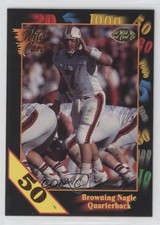 1991 Wild Card Draft 50 Stripe Browning Nagle #64 Rookie RC