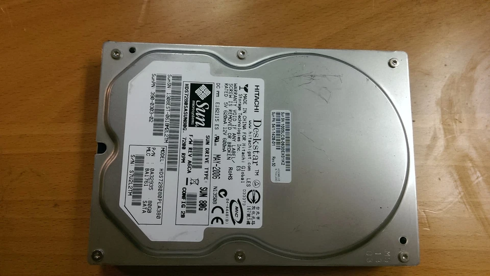 Sun 390-0303 80GB 7.2K SATA Hard Drive 541-1428 for T1000  - Image 1 of 3