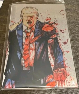 Donald Trump Battle Damage METAL Heroes Con Kyle Willis Ltd To 45 - Picture 1 of 11