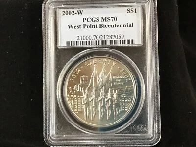 2002-W West Point Bicentennial PCGS MS70 Perfect Gem BU   B0510 - Image 1 of 4