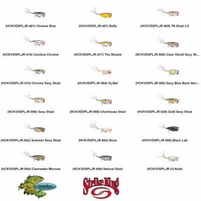 Приманка поппер Strike King Topwater HCKVDSPLJR Splash Junior KVD любые 18 цветов - Изображение 1 из 4