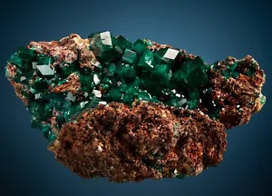 Dioptase, Tsumeb Mine, Tsumeb, Otjikoto Region, Namibia 2004-25 - Picture 1 of 5