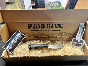 Shield Arms Ascent Mini DLC Black Coated Black G10 Knife - Picture 1 of 6