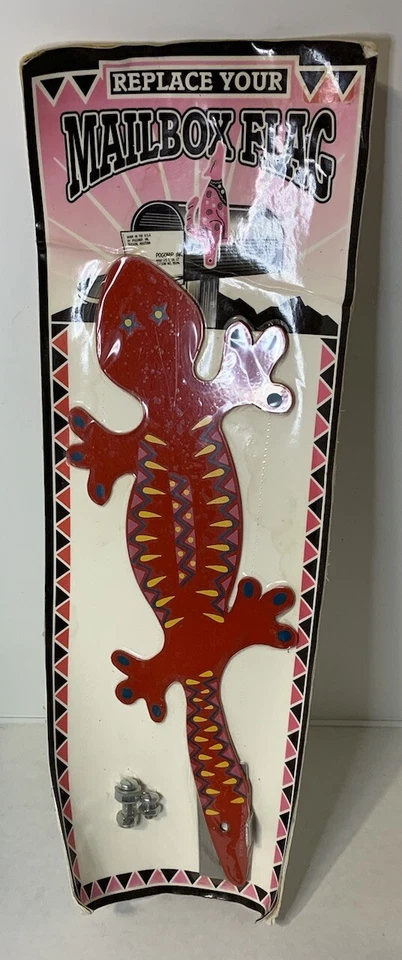 Vtg 90s 1993 Pogonip Inc Red Coyote Mailbox Flag Elissa Fazio RARE