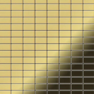 Mosaico azulejo macizo metal latón laminado oro 1,6 mm fuerte Bauhaus-BM - Imagen 1 de 5