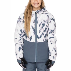686 Girls' Athena Insulated Jacket - White Herringbone Colorblock - S - Picture 1 of 1