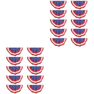 2 PCS American Flag Decoration Half-circle Flags Home Banner Ornament - Picture 1 of 12