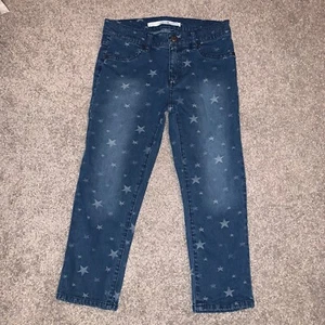 Joe's Jeans Straight Leg Denim Jeans With All Over Star Print Girls Size 14 - Picture 1 of 4