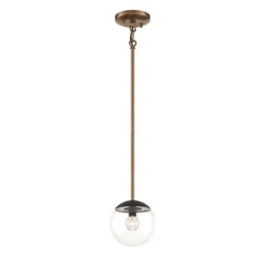 Minka George Kovacs 1 Light Mini Pendant, Bronze/Natural Brush - P1501-416 - Picture 1 of 1