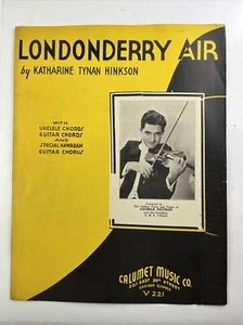 1935 Londonderry Air Noten Klavier hawaiianische Gitarre Ukulele Hinkson Devron - Bild 1 von 10