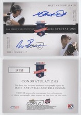 2008 TRISTAR PROjections GR8 Xpectations Dual /50 Matt Antonelli Will Inman Auto