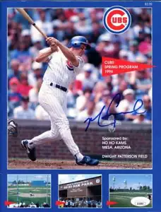 Mark Grace JSA Signed 1996 Cubs Spring Program Autograph - Picture 1 of 1