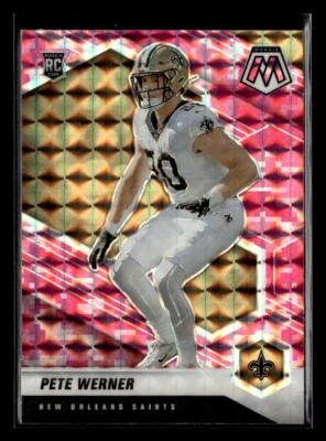 Pete Werner 2021 Panini Mosaic #367 Prizm Camo Pink New Orleans Saints - Image 1 of 2