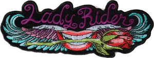 Lady Rider Patch Beißen Rose - 5,75x2,2 Zoll - P6023 - Bild 1 von 5