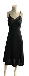 Vintage 50s 60s Munsingwear Black Full Slip Dress Size 34 ALL NYLON - Picture 1 of 7