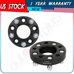 1" thick 5x4.5 1/2" studs black 2 pcs wheel spacers for Ford Mustang Edge Ranger - Picture 1 of 6