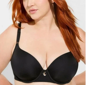 Torrid Curve 360 Back Smoothing Lightly Lined T-Shirt Bra Black 46C - Picture 1 of 1