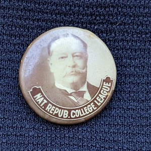 1910er Präsident William Howard Taft National Republican College League Knopf - Bild 1 von 4