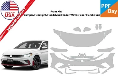 Película de proteção de pintura frontal PreCutKit PPF para Volkswagen Jetta GLI Autobahn 2025 - Imagem 1 de 4
