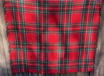 Royal Stewart Burkraft British Wool Plaid Throw - Image 1 of 4