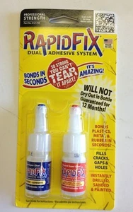 RapidFix 6121705 Dual Adhesive System Two Bottles 10 ML With DVD - Picture 1 of 2