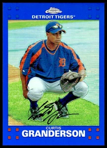 2007 Topps Chrome - Curtis Granderson #133 Blue Refractor Detroit Tigers - Picture 1 of 2