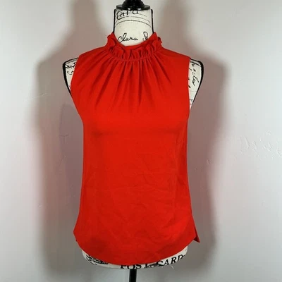 Топ Ted Baker London красный без рукавов с оборками и ложным вырезом размер xs - Изображение 1 из 4