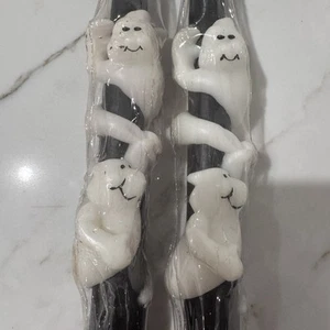 Par de Velas Cónicas Fantasma Halloween American Greetings De Colección - Nuevo Sellado - Imagen 1 de 6