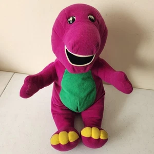 Playskool Barney der Dinosaurier sprechend Play-Along Plüsch 1998 Vintage Augen getragen - Bild 1 von 6
