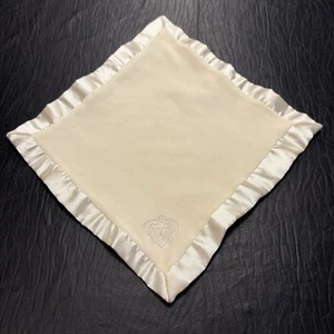 Prince Lionheart Mini Security Blanket 11"x11" Pale Yellow / Cream Colored Satin - Picture 1 of 5