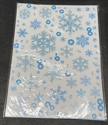 Christmas Window Clings Sticker Decals Holiday Decor--Snow Flakes 🔥🔥 - Image 1 of 2