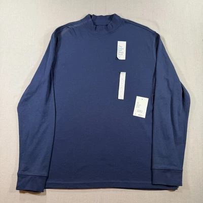 NUEVO CON ETIQUETAS Camisa Croft and Barrow Extra Suave Cuello Simulado Para Hombres Grande Azul Marino Manga Larga Foto 1 de 4