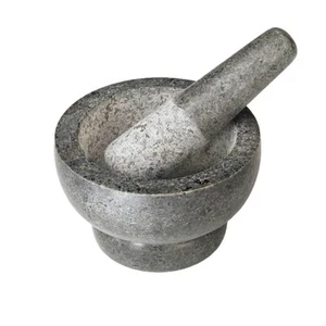 5.5-inch Granite Mortar & Pestle - Unpolished Stone Mortar & Pestle for Kitch... - Picture 1 of 7
