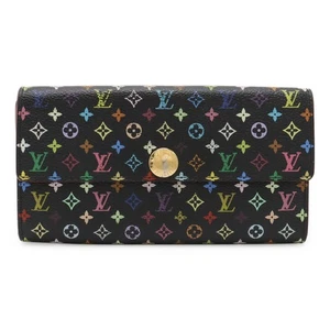 LOUIS VUITTON Geldbörse Monogram Multicolore Sarah Noir Schwarz M93533 - Bild 1 von 9