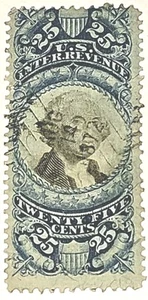 US REVENUE STAMP 25c SC#R112 1870-71 2nd Series ENGRAVED PERF-12 UNHNG - Picture 1 of 2