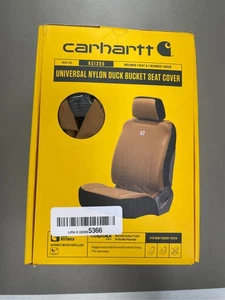 Carhartt Universal Fit Nylon Duck Bucket Seat Cover - Brown - Foto 1 di 3