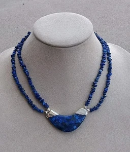 JAY KING DTR Lapis Lazuli Inlay On Black Onyx Pendant Necklace Sterling Silver - Picture 1 of 2