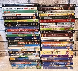 HUGE Disney Looney Tunes Sesame Street DVD Lot 50 Movies TV Great Collection - Bild 1 von 5
