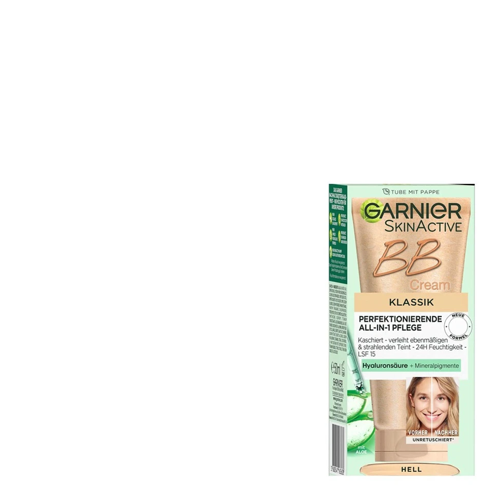 Garnier BB Cream Klassik Make-Up All-in-1 Pflege Creme | Glow & Hyaluron | Hell - Bild 1 von 1