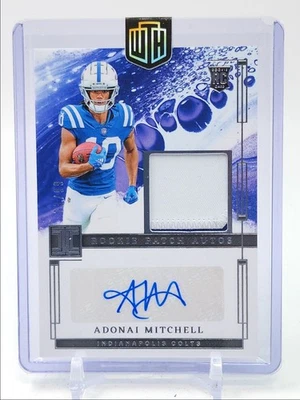 ADONAI MITCHELL 2024 IMPECCABLE RPA ROOKIE PATCH AUTOGRAPH RC AUTO /99 Q4183 - Image 1 of 2