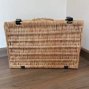 Wicker Picnic Hamper Gift Basket Storage Box - Picture 1 of 6
